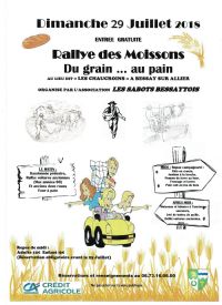 Le Rallye Des Moissons. Le dimanche 29 juillet 2018 à BESSAY SUR ALLIER. Allier.  09H00